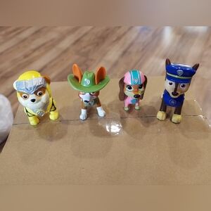 Paw Patrol Lot of 4 Figures - Chase, Liberty, Rubble, and Tracker